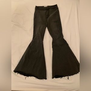Free People Gray Bell Bottom Jeans W28